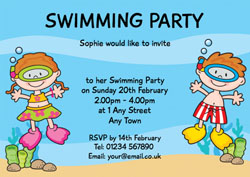 snorkeling children invitations