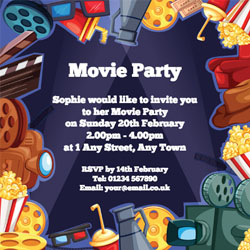 movie night party invitations