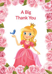 princess thank you cards