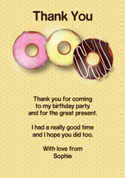 donut thank you cards