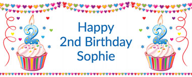 2nd birthday party banner