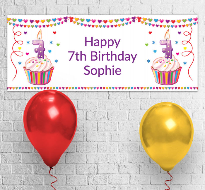 7th birthday party banner