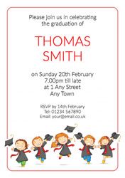 leaping graduates party invitations