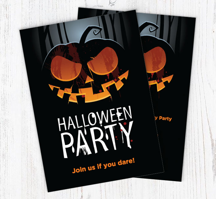 scary pumpkin party invitations