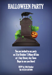 gravestone party invitations