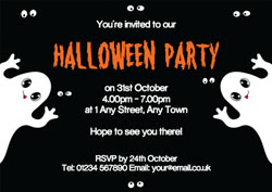 funny ghosts party invitations