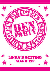 hen party time invitations