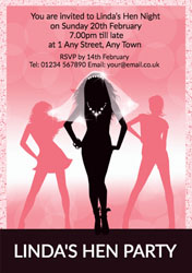 bride to be hen party invitations