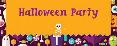 halloween icons party banner