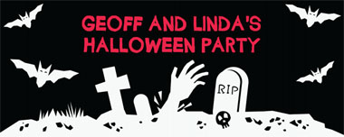 graveyard party banner