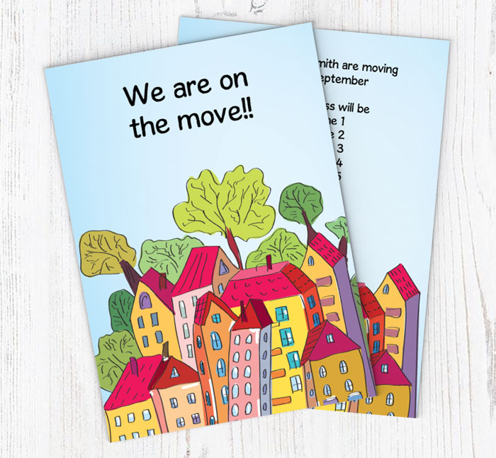 bright houses moving cards