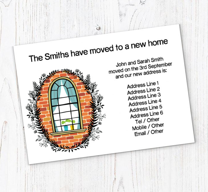 arched window moving cards