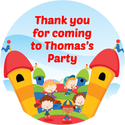 bouncy castle party stickers