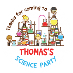 chemistry experiment party stickers