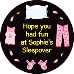 sleepover party stickers