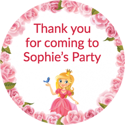 princess party stickers