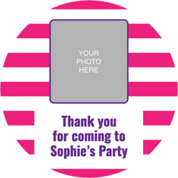 pink striped photo upload stickers