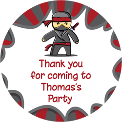 ninja party stickers