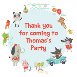 animal border party stickers