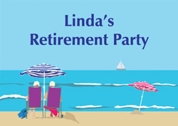 by the sea retirement invitations