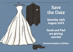 wardrobe save the date cards