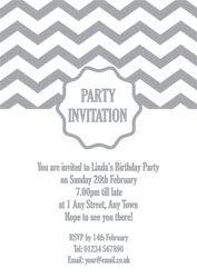 silver foil seal party invitations