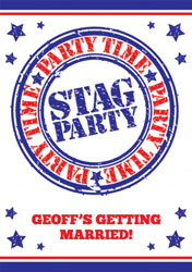 stag party time invitations
