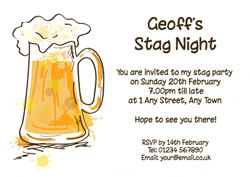 pint of beer party invitations