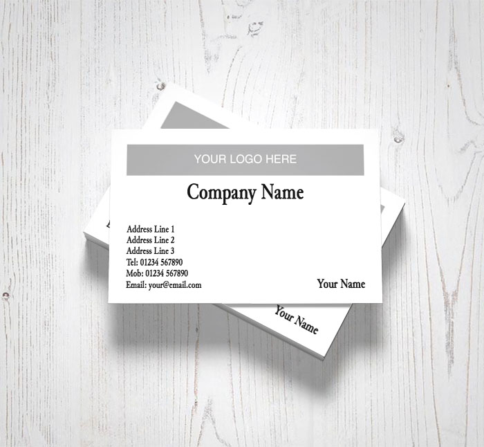 plain logo upload business cards