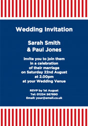 dark blue and red stripes invitations