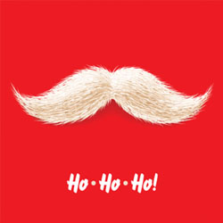 moustache christmas card
