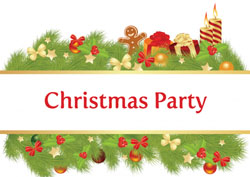 christmas garland party invitations