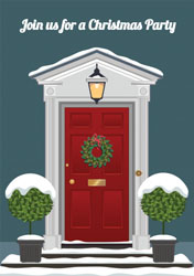 front door christmas party invitations