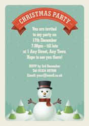 vintage snowman party invitations