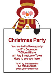 snowman sign party invitations