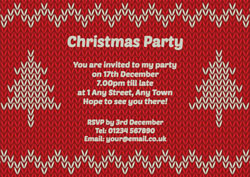 knitted xmas jumper party invitations