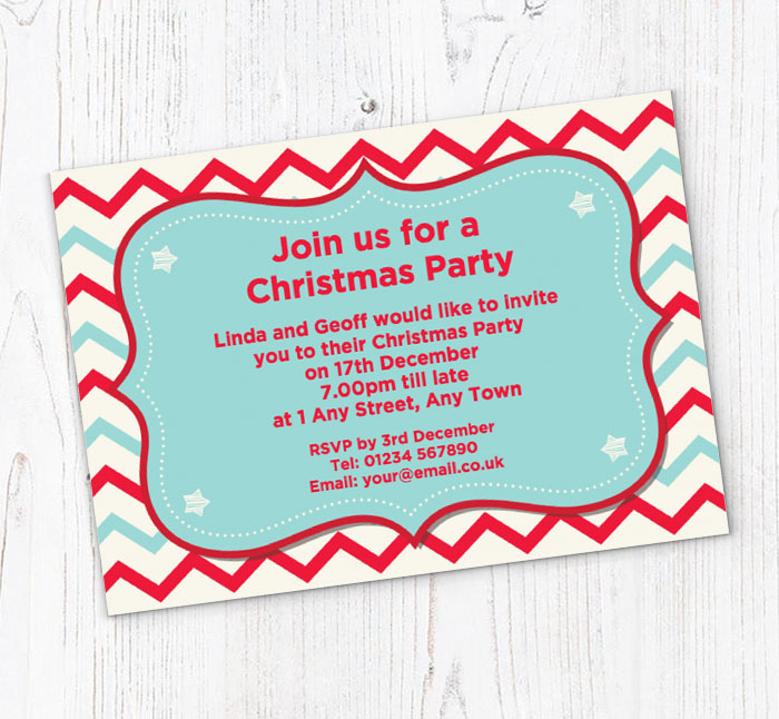 zigzag party invitations