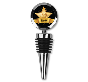 personalised 40th birthday gold star bottle stopper