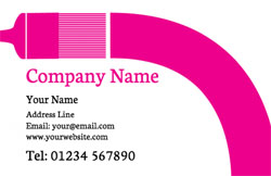 pink paintbrush business cards