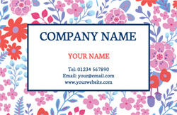 floral pattern business cards