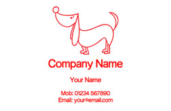 sausage dog business cards