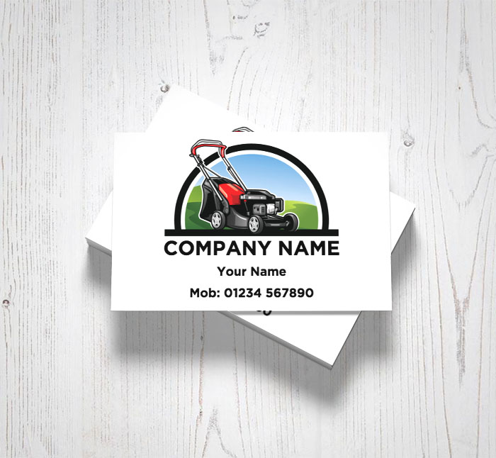 lawn care and mowing business cards