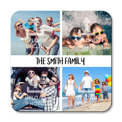 personalised photos and text coasters