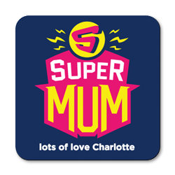 personalised super mum coasters