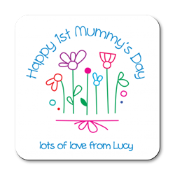 personalised happy 1st mummy's day coasters
