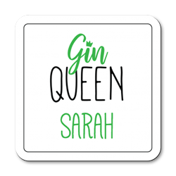 personalised gin queen coasters