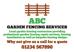garden fence installation flyers