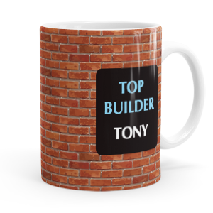 personalised builders mug