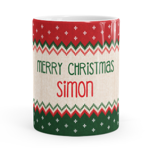 personalised christmas jumper mug