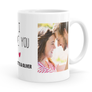 personalised i love you photo mug